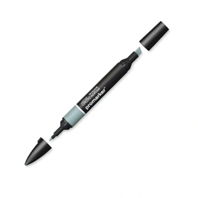 Bild av Winsor &amp; Newton &quot; ProMarker 0203276 professionell layoutmarkör 2 spetsar, fin och bred för ritningar, design layouter grågrön