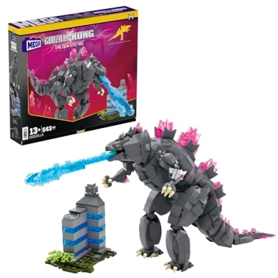 Bild av MEGA Godzilla x Kong The New Empire Building Set actionfigur med 543 delar och tillbehör, 8 tum hög, för vuxna samlare