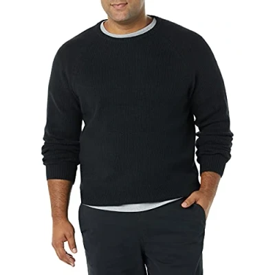 Bild av Amazon Essentials långärmad mjuk beröring tröja med rund hals, svart, Small