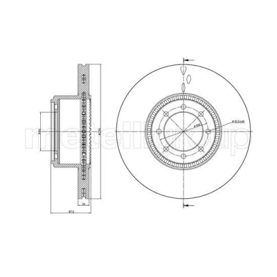 Bild av METELLI 23 0994C Disque de frein 294,0 24,0 8 84,0 ventilé peint IVECO: DAILY 4 Kasten/Kombi, 6 , Pritsche/Fahrgestell