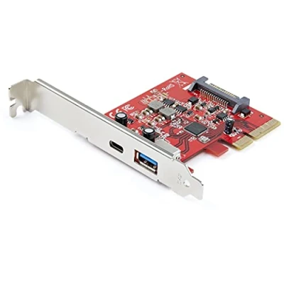 Bild av StarTech.com 2 portar 10 Gbit/s USB A &amp; C PCIe kort 3.1 Gen PCI Express Type C/A kortadapter för värdkontroller 3.2 2x1 Expansion tilläggskort Windows, macOS, Linux