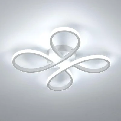 Bild av Comely Modern LED taklampa, 30W 3400LM 30cm taklampa kreativ blomma form för sovrum, vardagsrum, kök, 6500K kallvit, vit