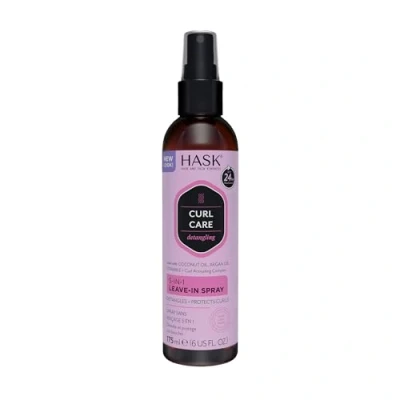 Bild av HASK Curl Care 5 i 1 Leave balsam spray för alla typer av lockar djurförsöksfri, färgsäker, glutenfri, utan sulfater, parabener flaska med 175 ml