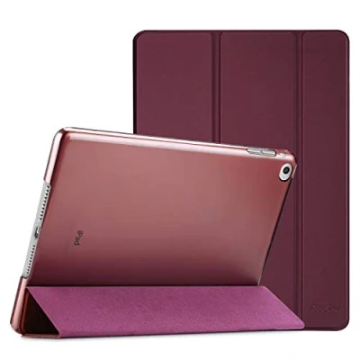 Bild av ProCase Smart iPad Air 2 2014, Lätt och tunt Folio fodral med Cover/Reverso Translucent Emerized/Stativ, för Apple (A1566 A1567) Vin