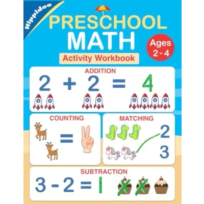Bild av Preschool math Workbook: Number Tracing, Addition and Subtraction workbook for toddlers ages 2 4 pre k