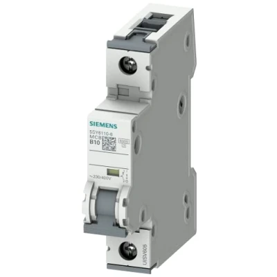 Bild av Siemens 5sy6 70 6ka böjd b 1 pol 10a automatisk omkopplare