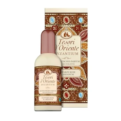 Bild av Tesori d&#039;Oriente EDT Byzantium 100 ml, aromatisk parfym (svart ros &amp; labdanum), i aluminiumflaska, wellness ritual för kropp och sinnen