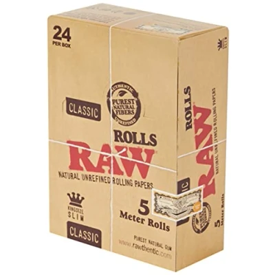 Bild av RAW 18311 Classic slim box med 24 rullar en 5 m, papper, gul, M