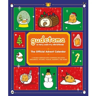 Bild av Gudetama: A Very Meh rry Christmas: The Official Advent Calendar: Holiday Keepsake with Surprises Including Ornaments, Stickers, Puzzles, Magnets, and More!