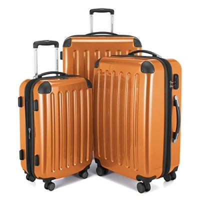 Bild av HAUPTSTADTKOFFER Alex bagage resväska hård sida spinnvagn 4 hjul expanderbar, Orange, Set, Bagageset