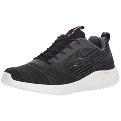 Bild av Skechers Bounder träningsskor för män, Svart nät PU trim, 41.5 EU