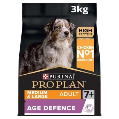 Bild av Purina Pro Plan Optiage Medium och Large Vuxna 7+ Hundkroketter, 4 förpackningar om 3 kg
