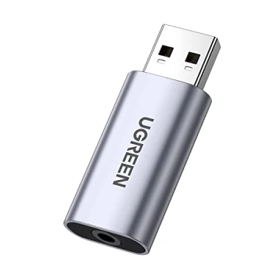 Bild av UGREEN Externt Ljudkort USB Ljud till 3,5 mm Jack adapter Kompatibel med PS4 Pro Raspberry Pi Laptop etc.