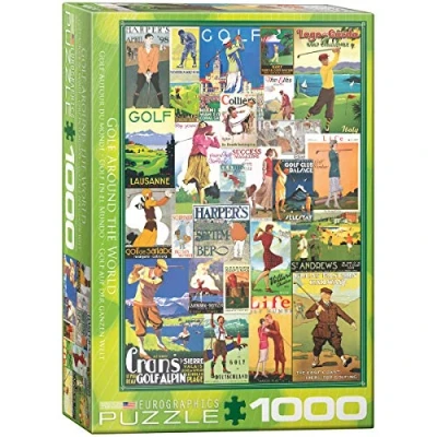 Bild av Eurographics GOLF Around THE World Pussel för barn, Storlek: One Size, Multicoloured