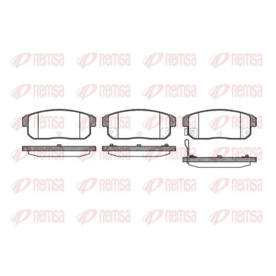 Bild av REMSA 0883.11 Jeu de plaquettes frein Essieu arrière contact signal d&#039;usure inclus SUZUKI: Ignis 2, I, MAZDA: RX 8