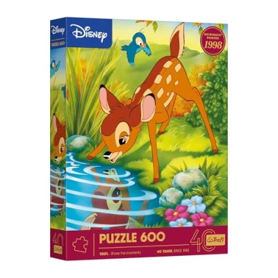 Bild av Trefl 40 årsjubileum för Trefl: Disney, Bambi Pussel 600 bitar DIY läggspel med figurer från klassiska Disney sagor, vuxna och barn över 14 år