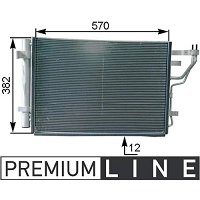 Bild av MAHLE ORIGINAL AC 442 000P Condenseur De Clim avec déshydrateur 570 KIA: cee‘d I 5 portes, Break, Pro 3 HYUNDAI: i30 Break