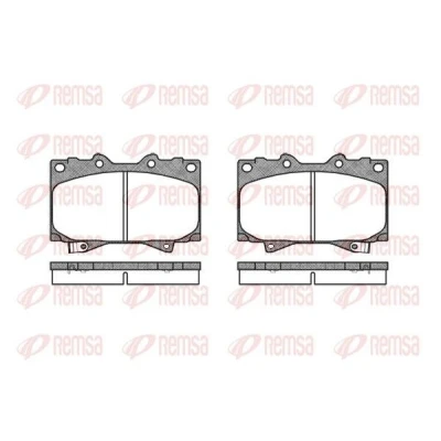 Bild av REMSA 0707.04 Jeu de plaquettes frein Essieu avant contact signal d&#039;usure inclus avec feuille collante accessoires
