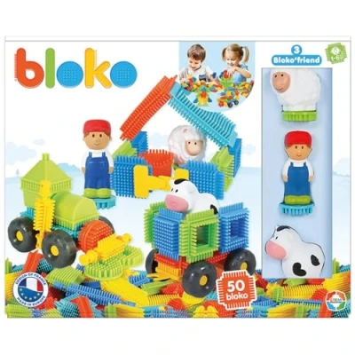 Bild av BLOKO 503592 djur, set om 50 3 3D figurer bondgård, flerfärgad