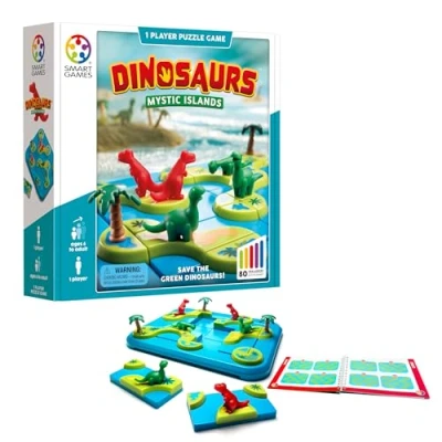 Bild av smart games Dinosaurs Mystic Islands, Puzzle Game with 80 Challenges, 6+ Years, 24 x 6 cm (LxWxH)