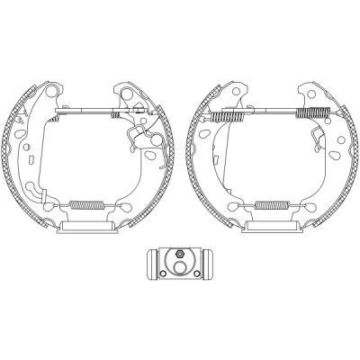 Bild av TEXTAR Shoe Kit Pro 84060000 de freins, freins à tambours avec cylindre roue, élément d&#039;ajustage FORD: FIESTA 4, KA 3 portes