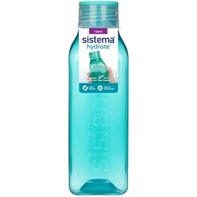 Bild av Sistema Square Sports vattenflaska 725 ml läckagesäker för barn BPA fri blandade färger (Inte valbar) 1 antal