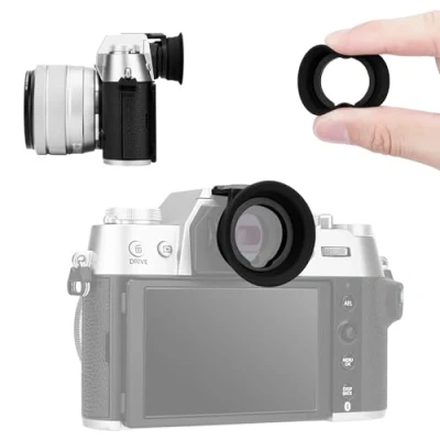 Bild av KIWIFOTOS XT50 kameraögonkopp okular för FUJI X T50 sökare, mjuk silikon hot shot montering ögonkopp utökad sökare skydd tillbehör