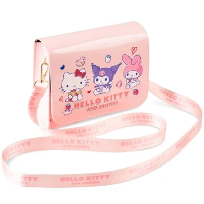 Bild av Hello Kitty flickor &amp; tonåringar handväska, crossbody axelväska med justerbar rem mode resa gåvor, Rosa, En storlek