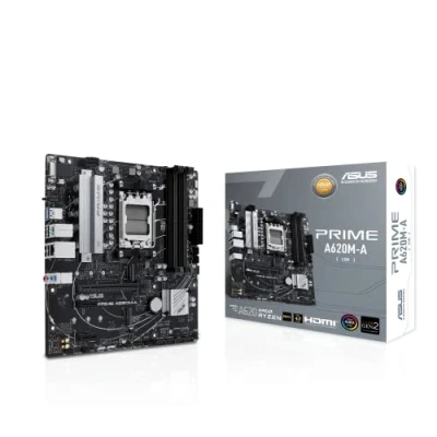 Bild av Asus PRIME A620M A CSM Företagsstabil modell, AMD A620, AM5, Micro ATX, 4 DDR5, VGA, HDMI, DP, GB LAN, PCIe4, 2x M.2
