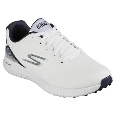 Bild av Skechers Herr Max 2 Arch Fit Vattentät Spikeless Golfsko Sneaker, Vit marinblå, 42 EU