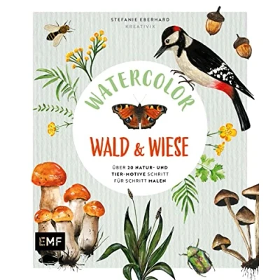 Bild av Watercolor Wald und Wiese: Über 20 Natur Tier Motive Schritt für malen