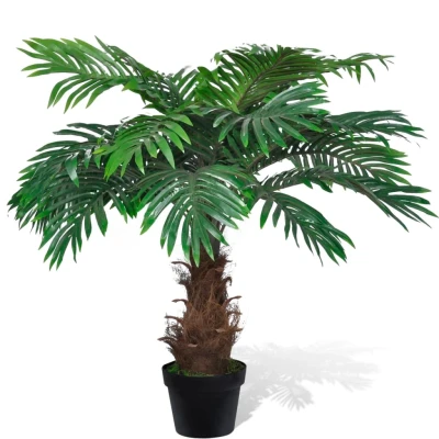 Bild av vidaXL Konstväxt Findadelpalm med Kruka Plastväxt Fuskväxt Plastpalm Konstpalm Palmträd Konstträd Plastträd Fuskpalm Fejkväxt Fejkträd