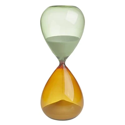 Bild av TFA Dostmann timglas, 18.6010.02.41, 30 minuters körtid, hourglas, timer dekorativt objekt, bordsdekoration, tidsmätare, av glas, sand, orange grön