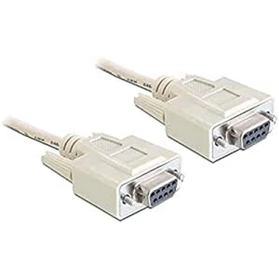 Bild av DeLock 107083 kabel seriell nollmodem 9 stift uttag till 5 m grå