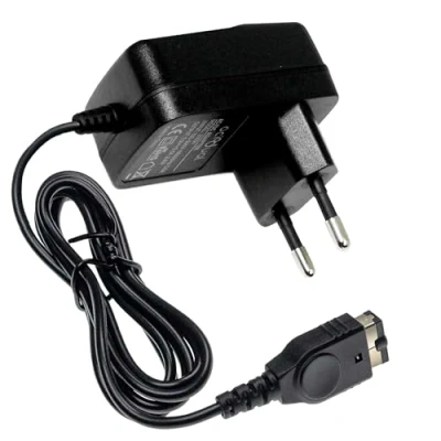 Bild av OcioDual Svart Europeisk Plugg Väggladdare Kompatibel med DS Game Boy Advance SP NDS GBASP Nätadapter 2 stifts Europlugg