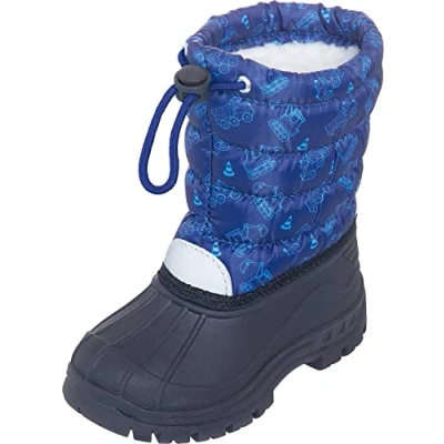Bild av Playshoes Fodrade barnvinterstövlar, varma snöstövlar med foder unisex barn Snöskor, Blå marin 11, 24/25 EU