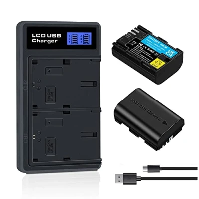 Bild av OYOMBA 21.24Wh LP E6NH/LP E6N/LP E6 batteri med dubbel USB laddare kompatibel Canon EOS R R5 R6 90D 60D 70D 80D 5D II IV 5Ds, 6D 7D Mark kameror