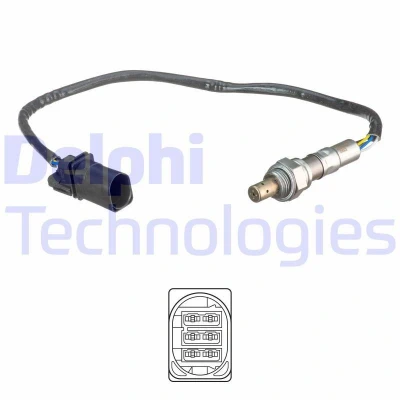 Bild av DELPHI ES21132 12B1 Sonde lambda à large bande, chauffé VOLKSWAGEN: Polo IV 3/5 portes, SEAT: Ibiza 3, Córdoba II Berline