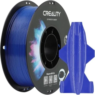 Bild av Creality CR PETG 3D utskriftsfilament à 1,75 mm, utmärkt seghet, hög precision, luktfritt, giftfritt, fuktbeständigt, 1 kg, glänsande filament för skrivare, blå
