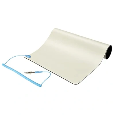 Bild av StarTech.com ESD matta, elektronisk reparation antistatisk matta/bordsmatta, avtagbar jordkabel med krokodilklämma, underlag, ANSI/ESD S 4.1, 30 x 46 cm (SM matt)