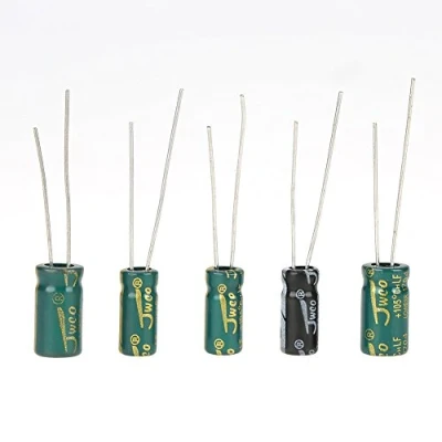 Bild av 100 st DIY högkvalitativ ljudkondensator diverse elektrolytisk kondensator kit 10 värden 10V 63V 10uf 470uf