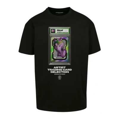 Bild av Mister Tee Upscale unisex t shirt Blend oversize med tryck, överdimensionerad passform, bomull tryck shirt, grafisk svart, L