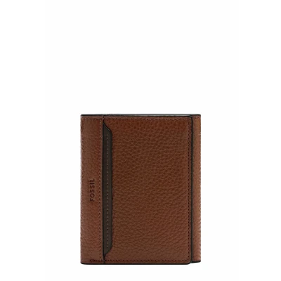 Bild av Fossil Men&#039;s Huntington Tri Fold Wallet, BRUN, Small