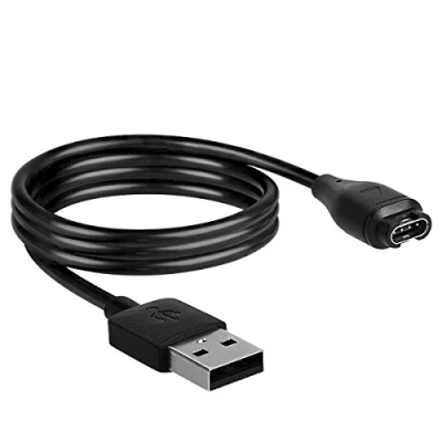 Bild av Kwmobile laddarkabel kompatibel med Garmin Vivoactive 3, 4/Vivosport/Venu 2, 2S, Sq/Fenix 5, 6, 7S, 7X laddare för Smart Watch USB kabel svart