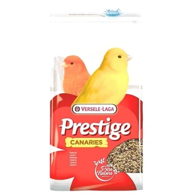 Bild av Versele Laga Prestige Canaries 1kg, Frön, 1 kg, Parrot, Vitamin A, Canary seed 53%, shelled oats 14%, rapeseed 13%, turnip rape linseed 5%, niger 2%, kg