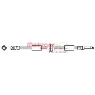 Bild av METZGER 4110362 Flexible De Frein 515 VOLKSWAGEN: Transporter 5, Multivan 5 (7HM, Bus