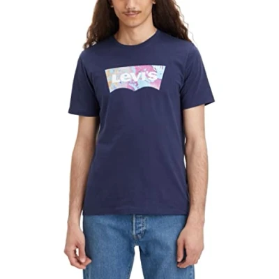 Bild av Levi&#039;s herr T tröja Graphic Crewneck Tee, Bw Lava Fill Naval Academy, S