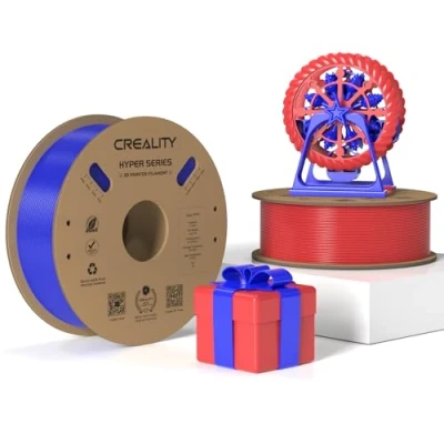 Bild av Creality Hyper PETG filament, röd + blå filament 1,75 mm 2 kg, 3D skrivarfilament dimensionell noggrannhet +/ 0,03 mm, tryckmaterial för de flesta skrivare