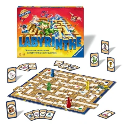 Bild av RAVENSBURGER labyrint klassiskt brädspel familjepusselspel 2 till 4 spelare från 7 år 26743 fransk version