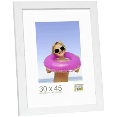 Bild av Deknudt ramar S44CF1 30,0X45.0 Basic smal trä/MDF fotoram vit 48,5 x 33,5 1,47 cm